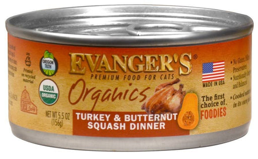 Evangers Organics Turkey and Butternut Squash Canned Cat Food - 077627511110