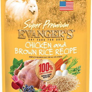 Evangers Super Premium Chicken with Brown Rice Dry Dog Food - 077627401190