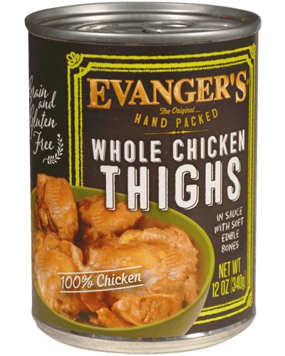 Evangers Super Premium Hand-Packed Whole Chicken Thighs Canned Dog Food - 077627211102