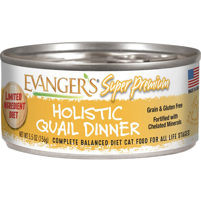 Evangers Super Premium Holistic Quail Dinner Canned Cat Food - 077627210877