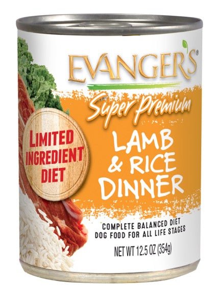 Evangers Super Premium Lamb and Rice Canned Dog Food - 077627211348