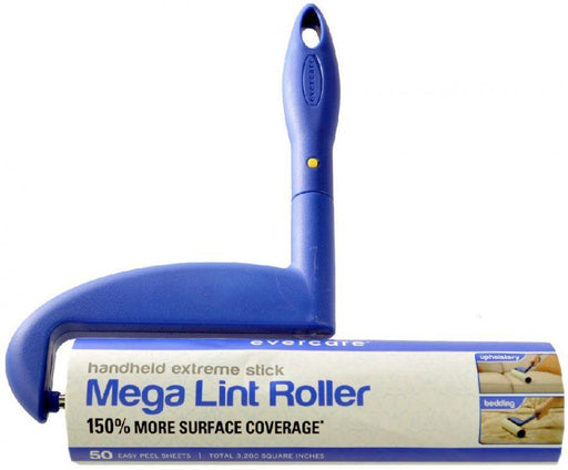 Evercare Mega Lint Roller Hand Held Extreme Stick with 50 Sheets - 070982000794