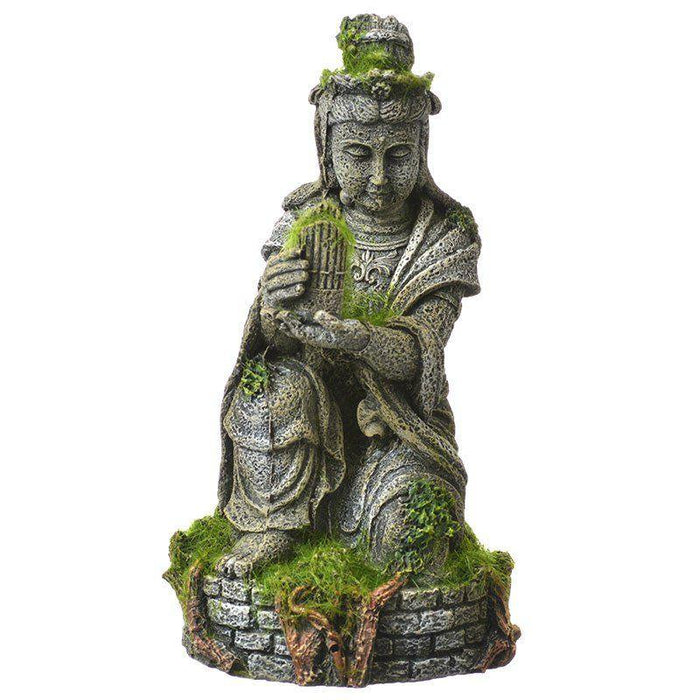 Exotic Environments Ancient Buddha Statue with Moss Aquarium Ornament - 030157018559