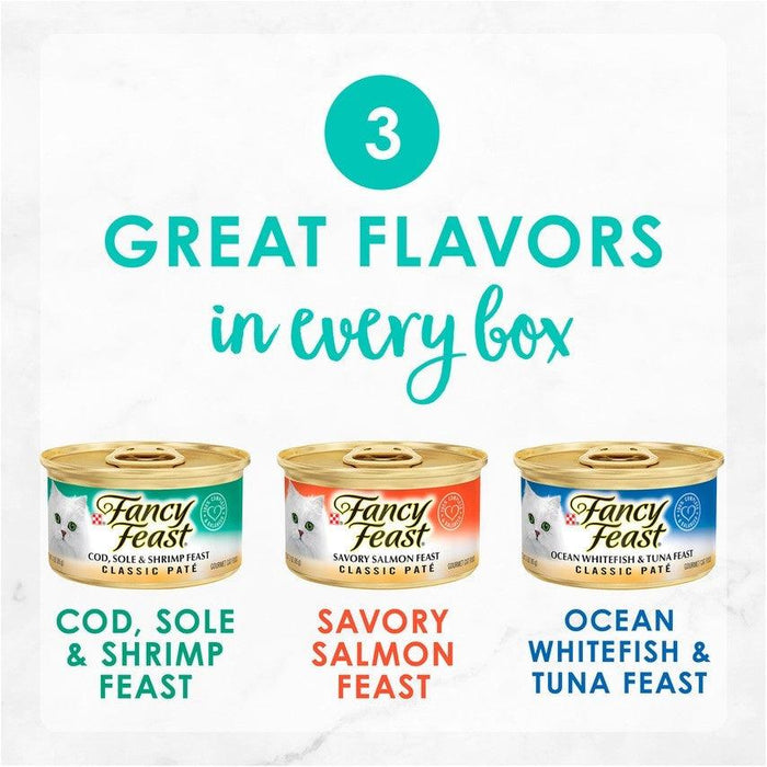 Fancy Feast Classic Seafood Feast Variety Pack Canned Cat Food - 050000428243