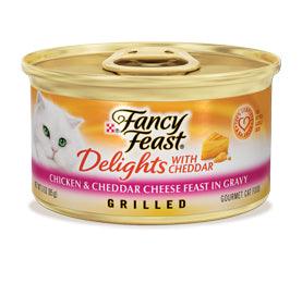 Fancy Feast Delights-Chicken and Cheese Canned Cat Food - 00050000579327