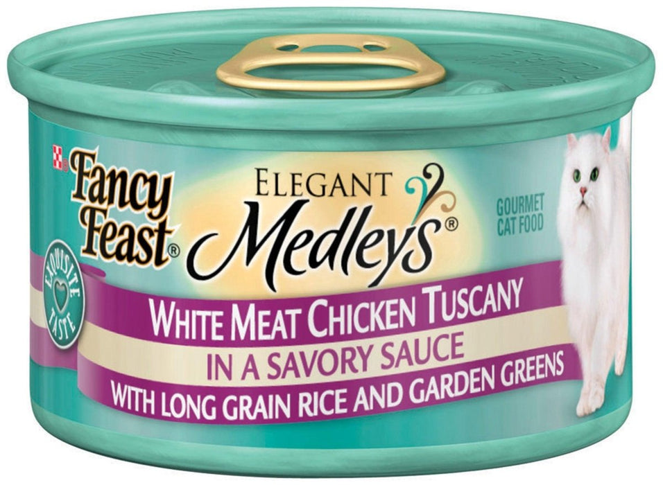 Fancy Feast Elegant Medleys White Meat Chicken Tuscany Canned Cat Food - 00050000573684