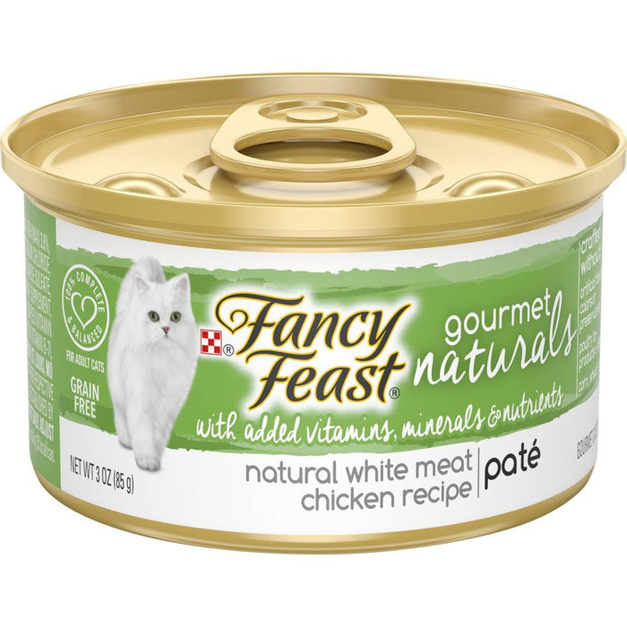 Fancy Feast Gourmet Naturals Grain-Free Pate White Meat Chicken Recipe Adult Wet Cat Food - 00050000172092