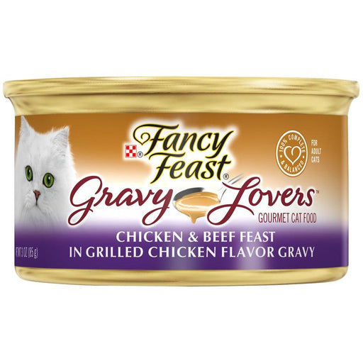 Fancy Feast Gravy Lovers Chicken & Beef Feast In Gravy Canned Cat Food - 00050000168279