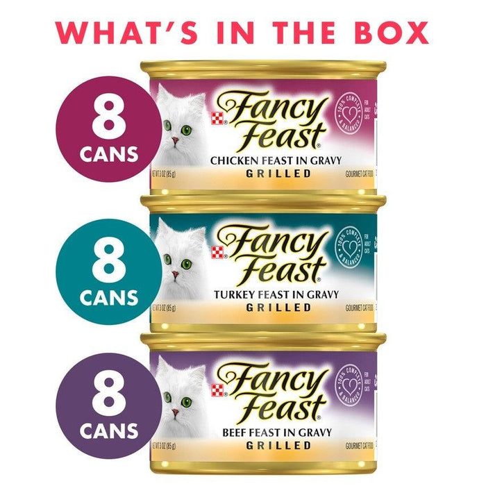 Fancy Feast Grilled Poultry and Beef Feast Variety Canned Cat Food - 050000818174