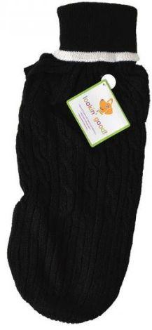Fashion Pet Cable Knit Dog Sweater - Black - 077234800416