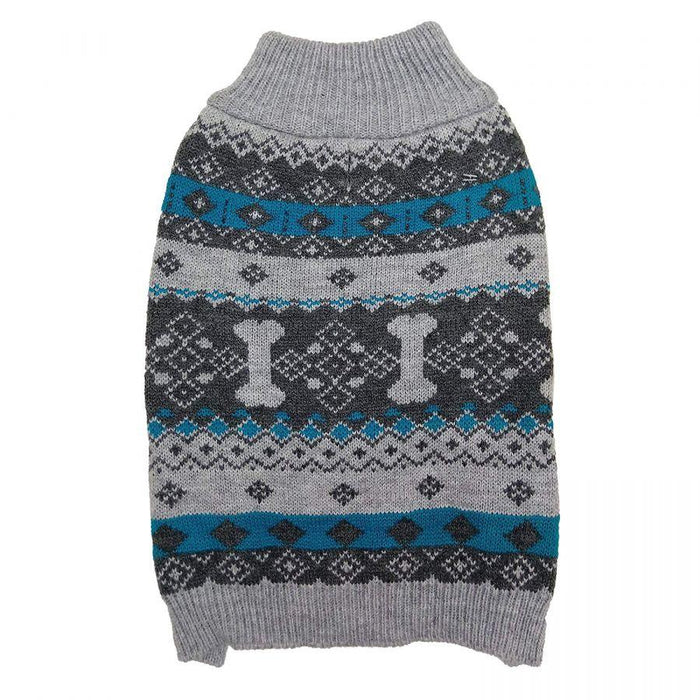 Fashion Pet Nordic Knit Dog Sweater - Gray - 660204023764