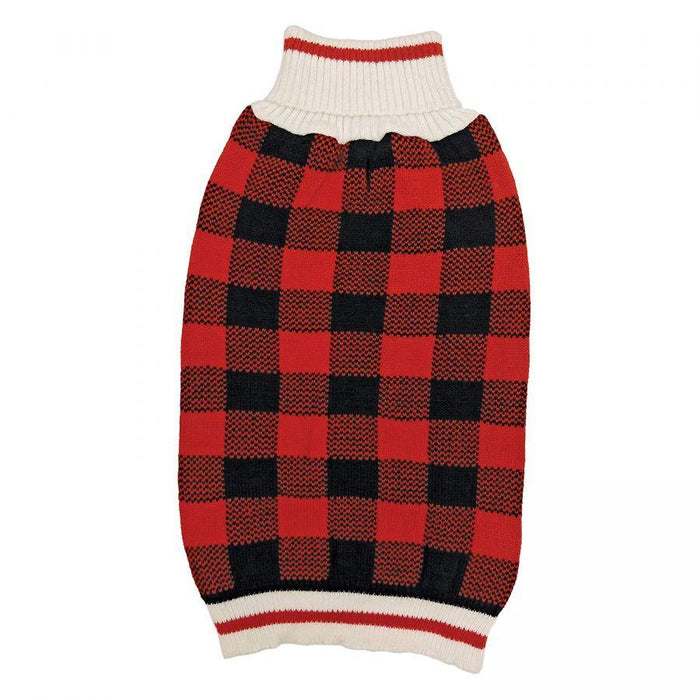 Fashion Pet Plaid Dog Sweater - Red - 660204023726