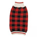 Fashion Pet Plaid Dog Sweater - Red - 660204023702