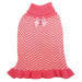 Fashion Pet Stripes & Ruffles Dog Sweater - Pink - 660204023337