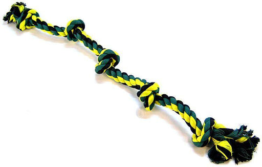 Flossy Chews Colored 5 Knot Tug Rope - 746772200407