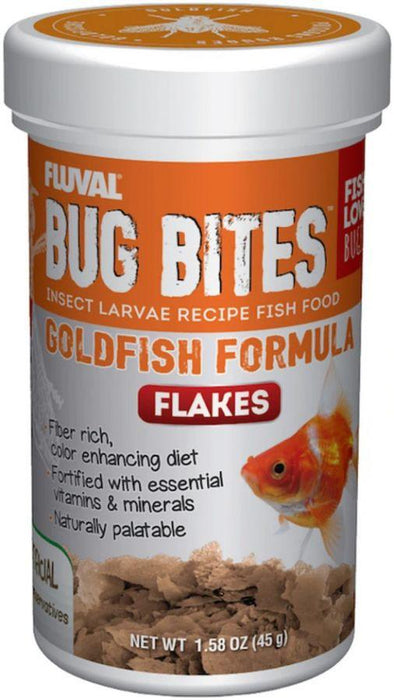 Fluval Bug Bites Insect Larvae Goldfish Formula Flakes - 015561173391