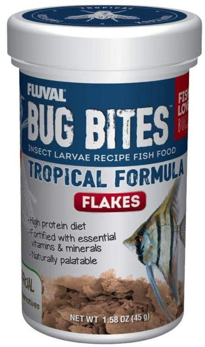 Fluval Bug Bites Insect Larvae Tropical Fish Flake - 015561173315