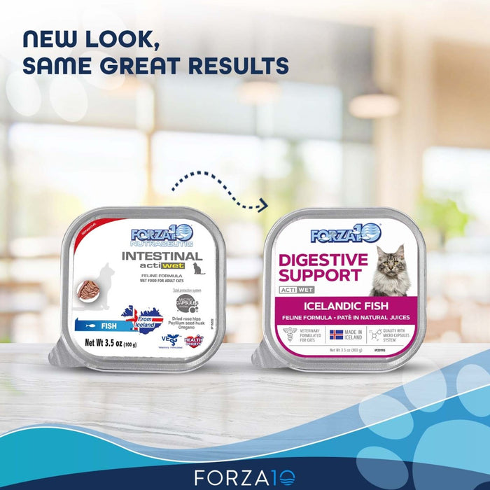 Forza10 Nutraceutic Actiwet Digestive Support Icelandic Fish Recipe Wet Cat Food - 8020245707108