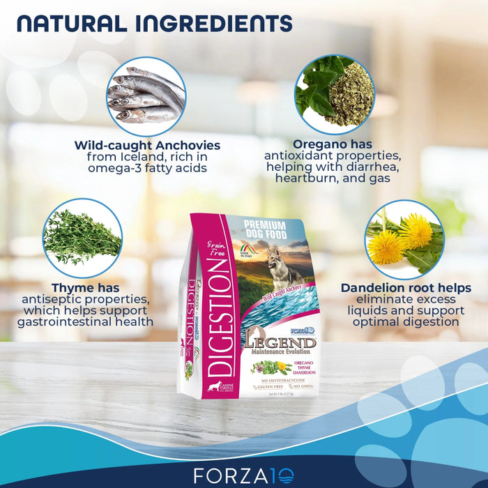 Forza10 Nutraceutic Legend Digestion Wild Caught Anchovy Grain-Free Dry Dog Food - 8020245708365