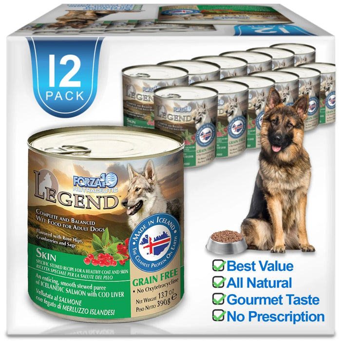 Forza10 Nutraceutic Legend Skin Icelandic Fish Recipe Grain-Free Canned Dog Food - 8020245712430