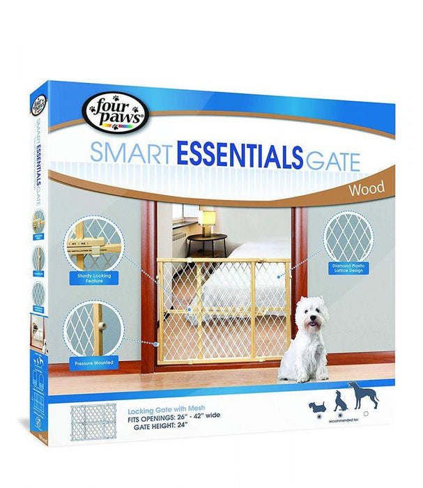 Four Paws Smart Essentials Wood Gate - 045663571306