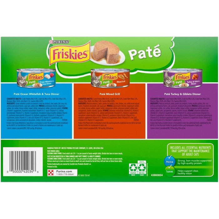 Friskies Classic Pate Variety Pack Canned Cat Food - 050000420346