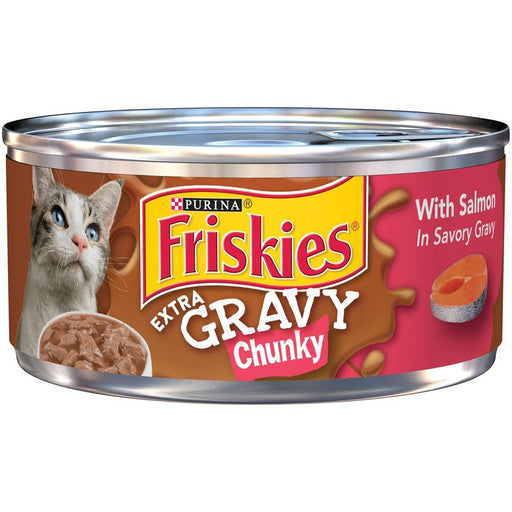 Friskies Extra Gravy Chunky with Salmon in Savory Gravy Canned Cat Food - 00050000293346