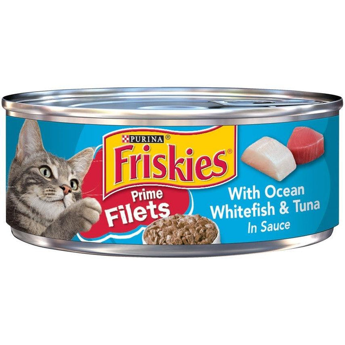 Friskies Prime Fillets with Ocean Whitefish and Tuna in Sauce Canned Cat Food - 00050000280179