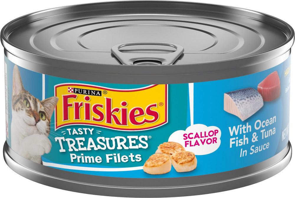 Friskies Tasty Treasures Prime Fillet with Ocean Fish & Tuna Scallop Flavor Canned Cat Food - 00050000578153