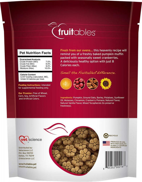Fruitables Crunchy Pumpkin & Cranberry Dog Treats - 895352002167