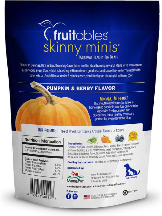 Fruitables Skinny Mini Pumpkin & Blueberry Dog Treats - 895352002297