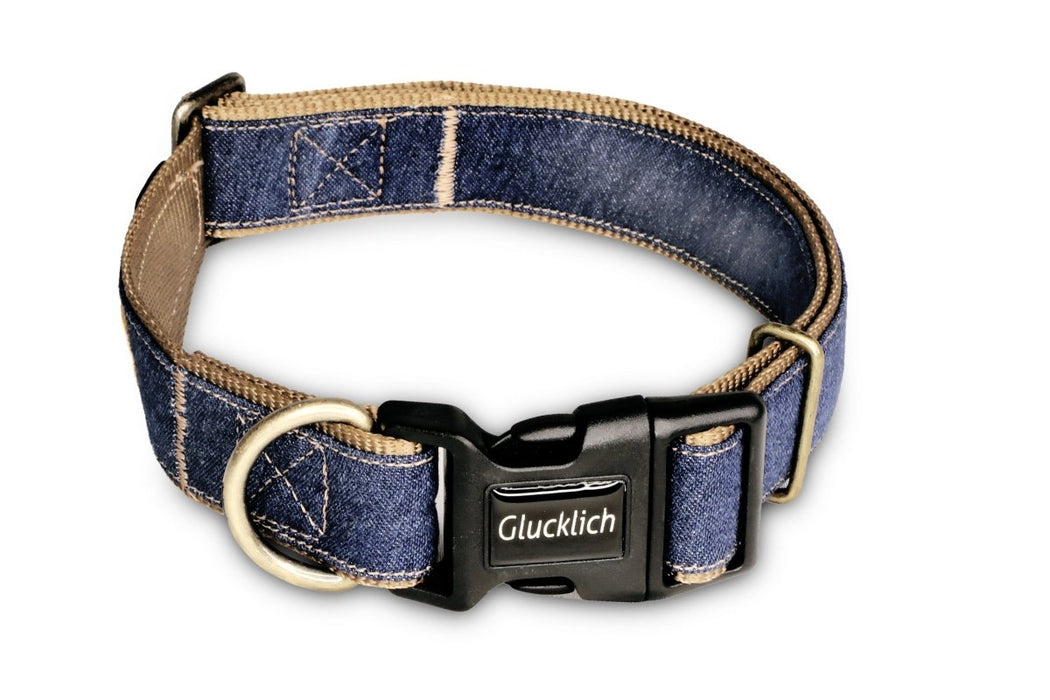 Glucklich Denim Adjustable Dog Collar - 8903523715630