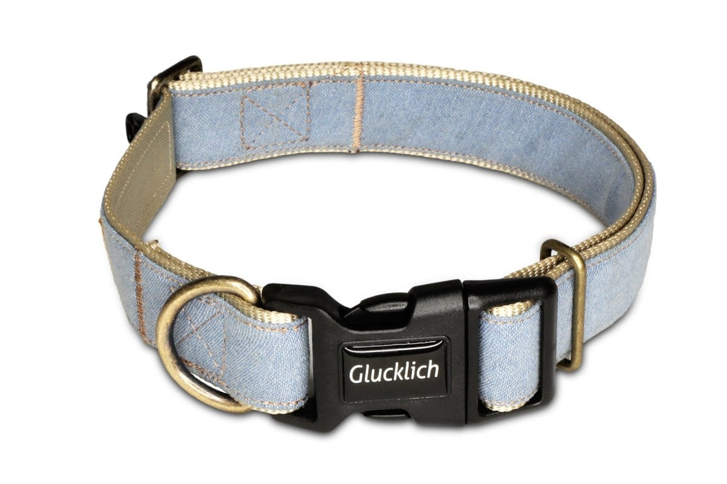 Glucklich Denim Adjustable Dog Collar - 8903523715654