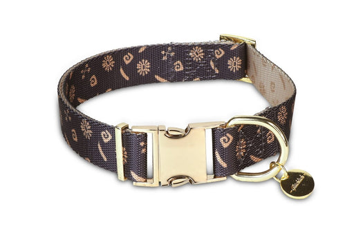 Glucklich Elegance Polyester Printed Adjustable Dog Collar - Pack of 1 - 8903523715555