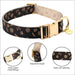 Glucklich Elegance Polyester Printed Adjustable Dog Collar - Pack of 1 - 8903523715562