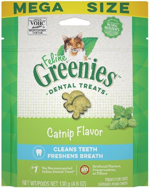 Greenies Feline Natural Dental Treats Catnip Flavor - 642863111372