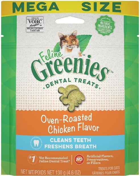 Greenies Feline Natural Dental Treats Oven Roasted Chicken Flavor - 642863111310
