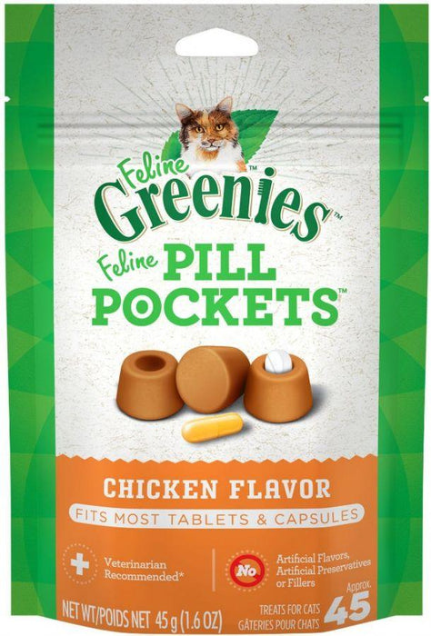 Greenies Pill Pockets Chicken Flavor Cat Treats - 642863021411