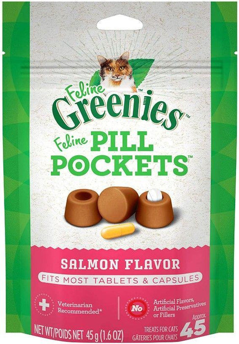 Greenies Pill Pockets Salmon Flavor Cat Treats - 642863021428
