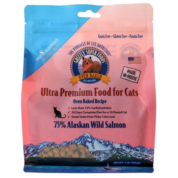 Grizzly Super Foods Oven Baked Alaskan Wild Salmon for Cats - 835953009103