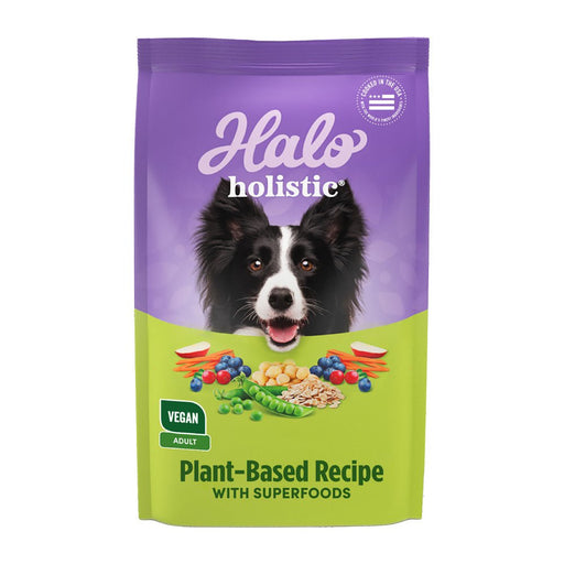 Halo Holistic Adult Dog Vegan Plant-Based Recipe with Superfoods Dry Dog Food - 745158370260