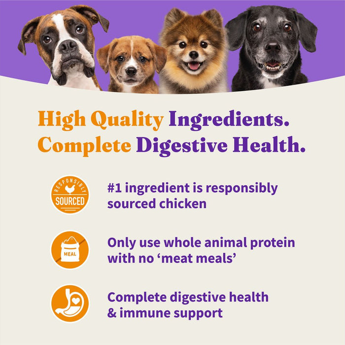 Halo Holistic Complete Digestive Health Chicken and Brown Rice Dog Food Recipe Adult Dry Dog Food - 745158392101