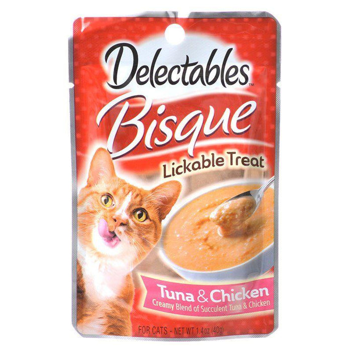 Hartz Delectables Bisque Lickable Cat Treats - Tuna & Chicken - 032700110567