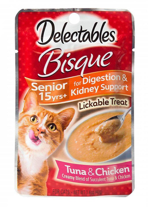 Hartz Delectables Bisque Senior Cat Treats - Tuna & Chicken - 032700154714