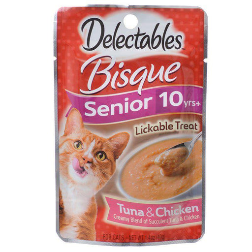 Hartz Delectables Bisque Senior Lickable Cat Treats - Tuna & Chicken - 032700110581