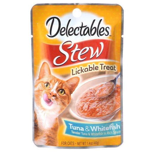 Hartz Delectables Stew Lickable Cat Treats - Tuna & Whitefish - 032700110543