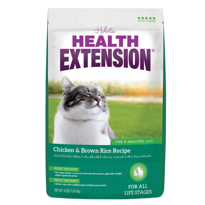 Health Extension Chicken & Brown Rice All Life Stages Dry Cat Food - 858755000482