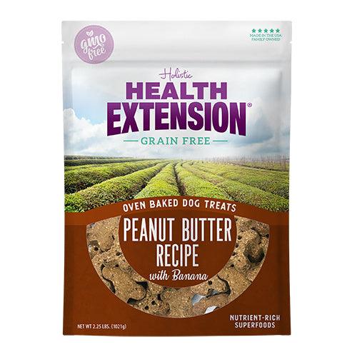 Health Extension Oven Baked Dog Treats Peanut Butter Recipe with Banana - 784672108850