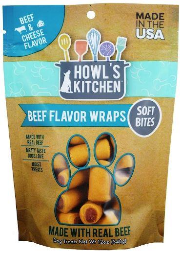 Howl's Kitchen Beef Flavor Wraps Soft Bites - Beef & Cheese Flavor - 015958987204
