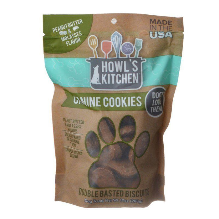 Howl's Kitchen Canine Cookies Double Basted Biscuits - Peanut Butter & Molasses Flavor - 015958987242